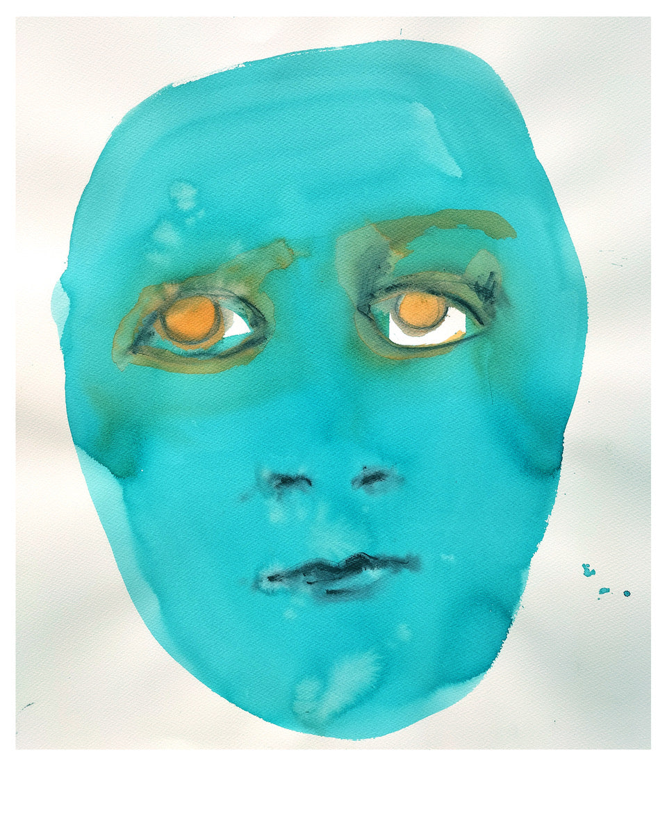 Blik van de zee IV<br><small> Acrylic and watercolor pencil on paper, 70 x 70 cm, €900</small>