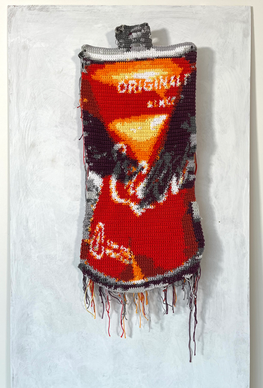Dinged Up Cola <br><small> Crochet, 30 x 65 cm, €1200</small>