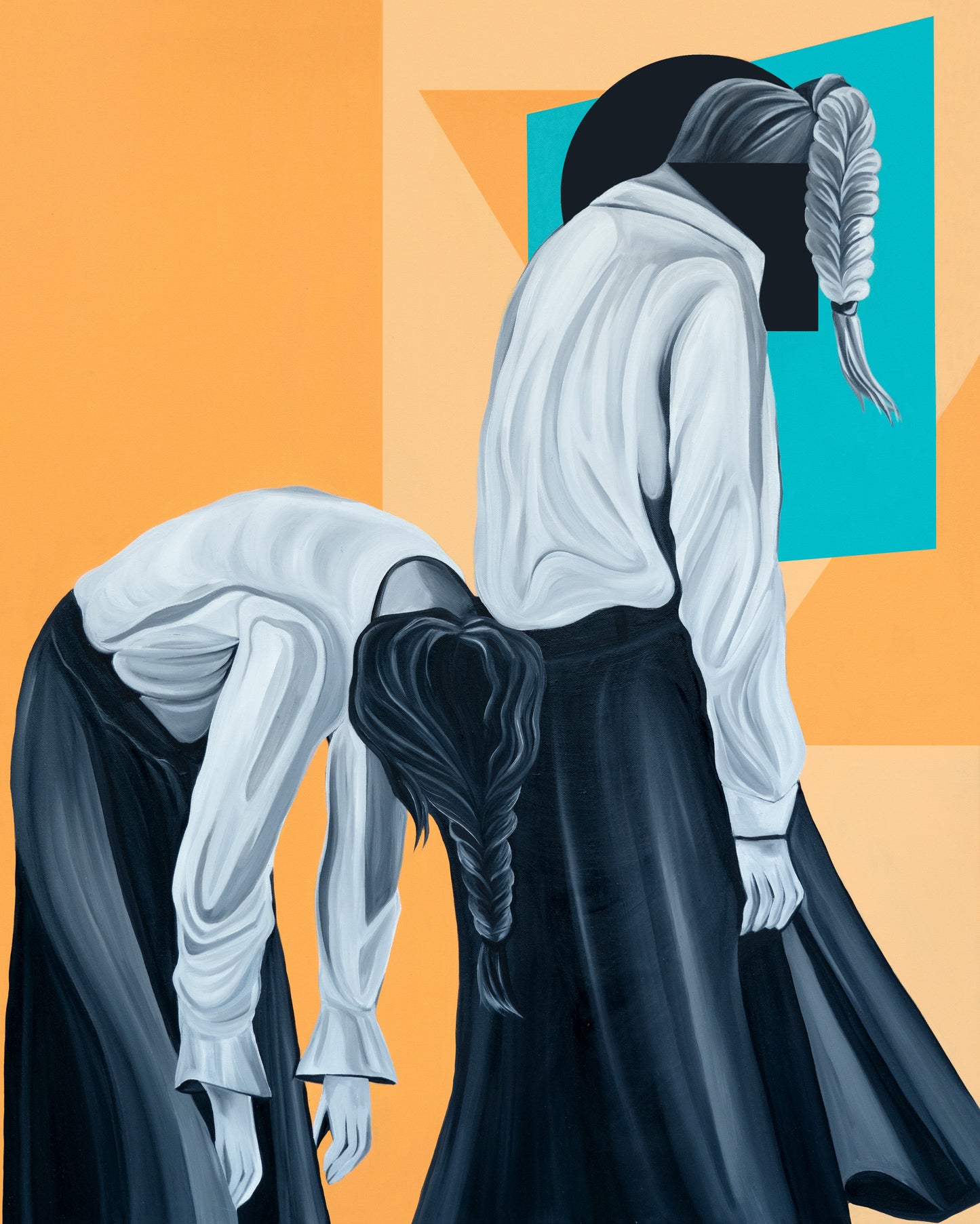 Everybody’s business <br><small> Oil and acrylics on canvas, 80 x 100 cm, €950</small>