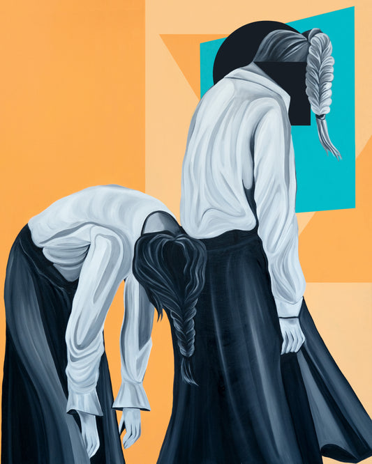 Everybody’s business <br><small> Oil and acrylics on canvas, 80 x 100 cm, €950</small>