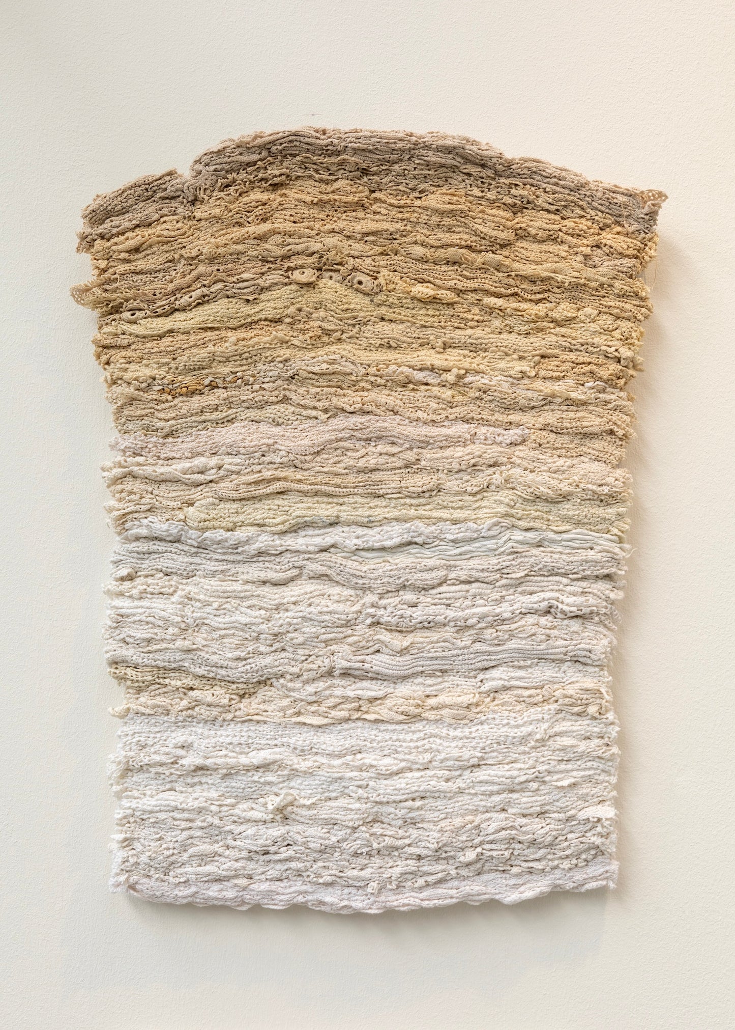 Microstratum<br><small>lace/semedaki fabrics, thread,65 x 50 cm €1800</small>