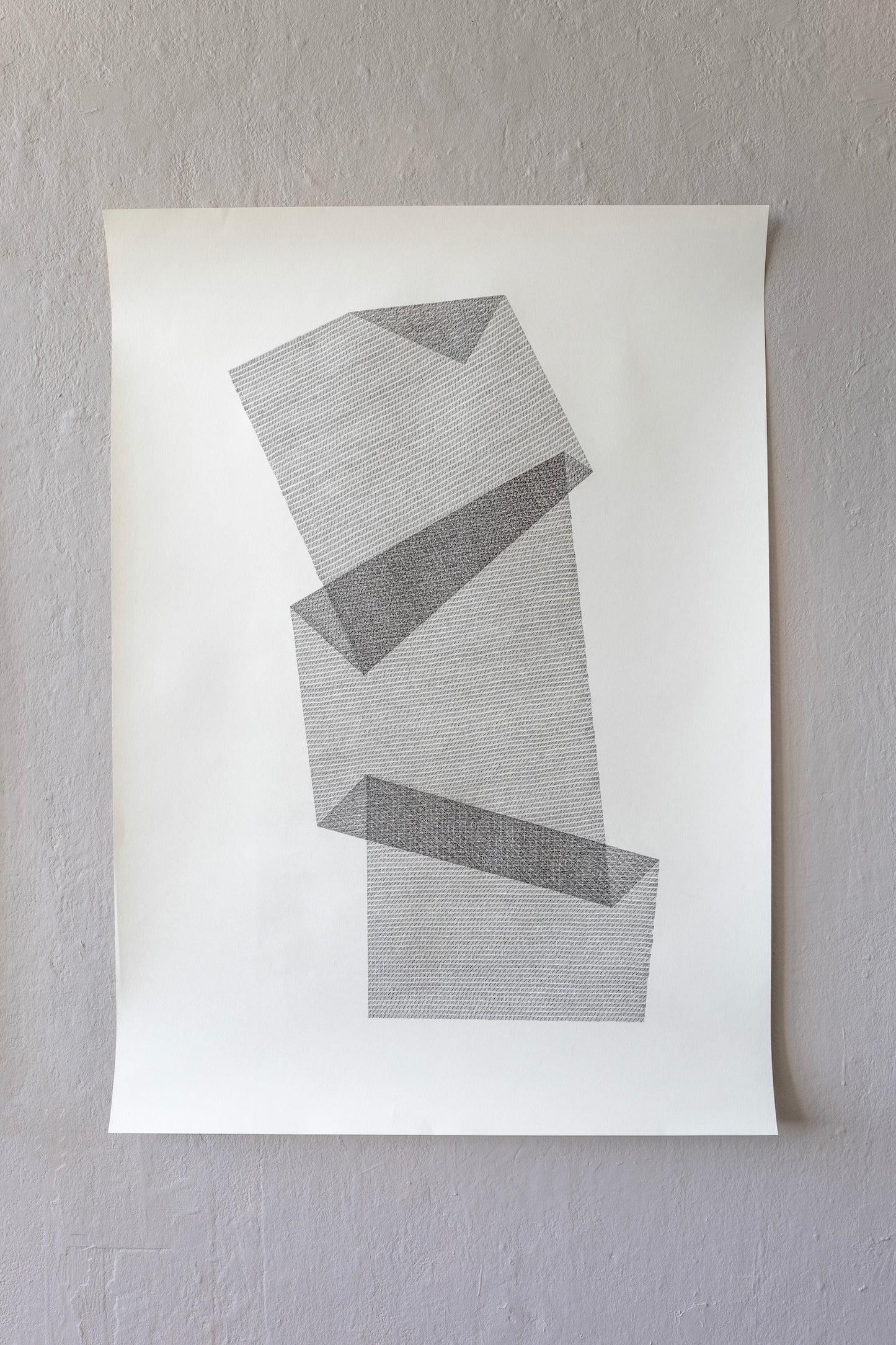 Traces 1<br><small> Edition of 6, material paper, ink<br> Dimensions<br>
100x140 is 1950€ (without frame)<br>
60x40 is 750€ (with frame)<br>
40x30 is 450€ (with frame)</small>