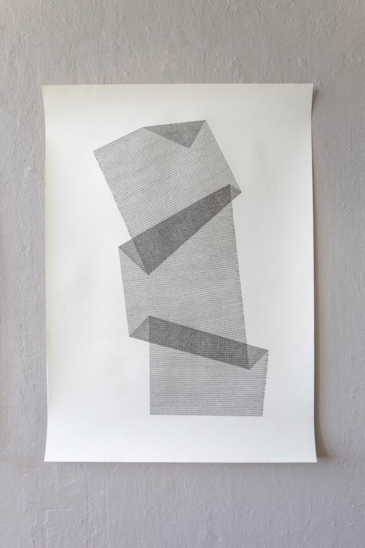 Traces 1<br><small> Edition of 6, material paper, ink<br> Dimensions<br> 
100x140 is 1950€ (without frame)<br>
60x40 is 750€ (with frame)<br>
40x30 is 450€ (with frame)</small>