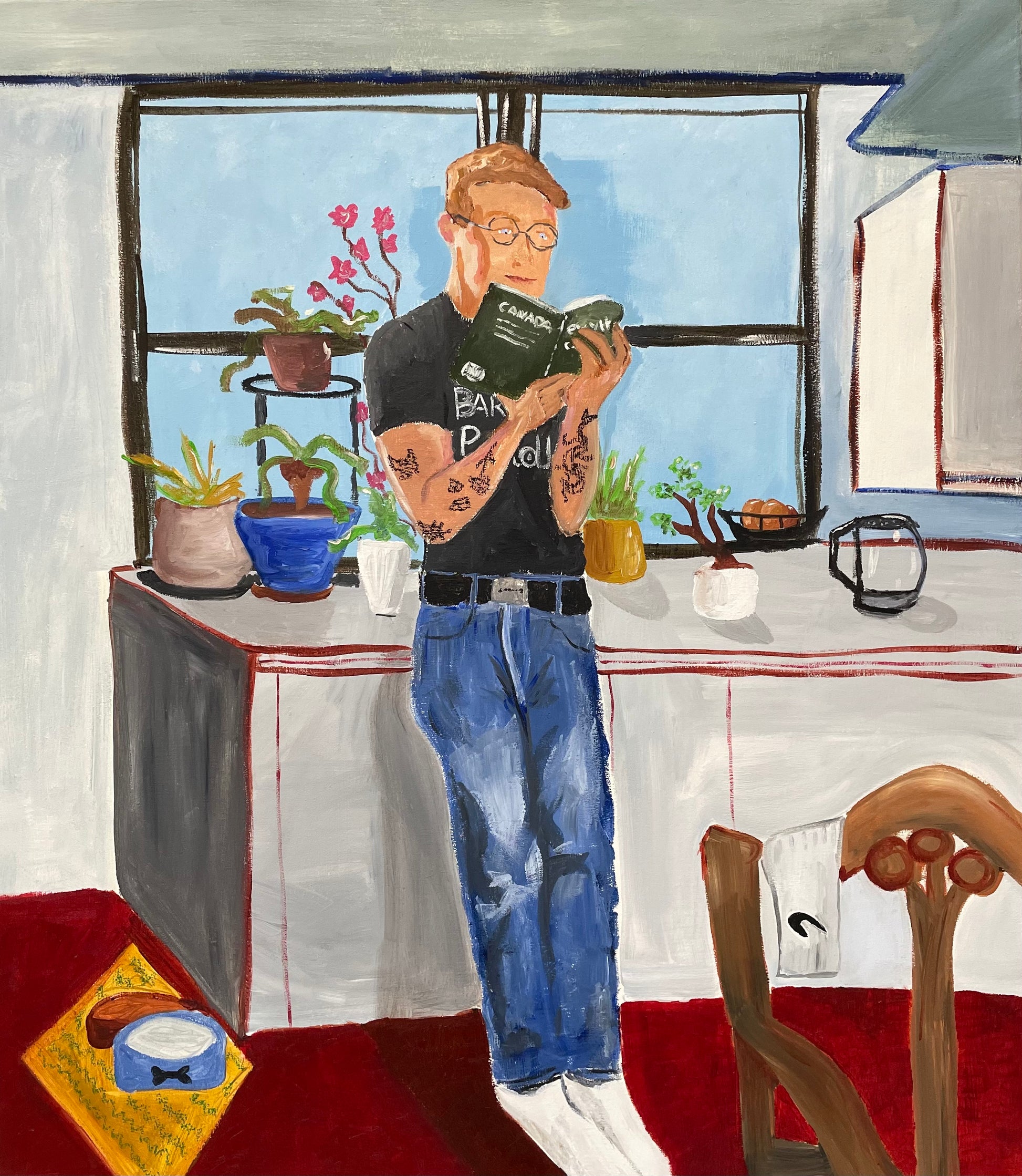 Once in Victoria <br><small> Oil, oil pastels, acrylics on canvas, 70 x 80 cm, €700</small>