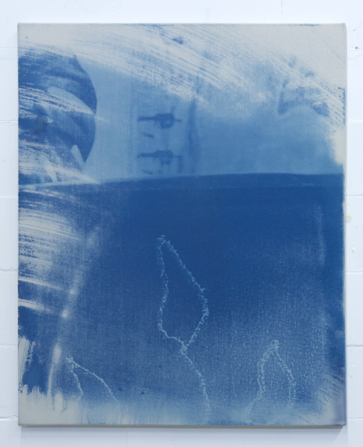 Studio View Revisited VII <br><small> Cyanotype on cotton, 80 x 65 cm, €1595</small>