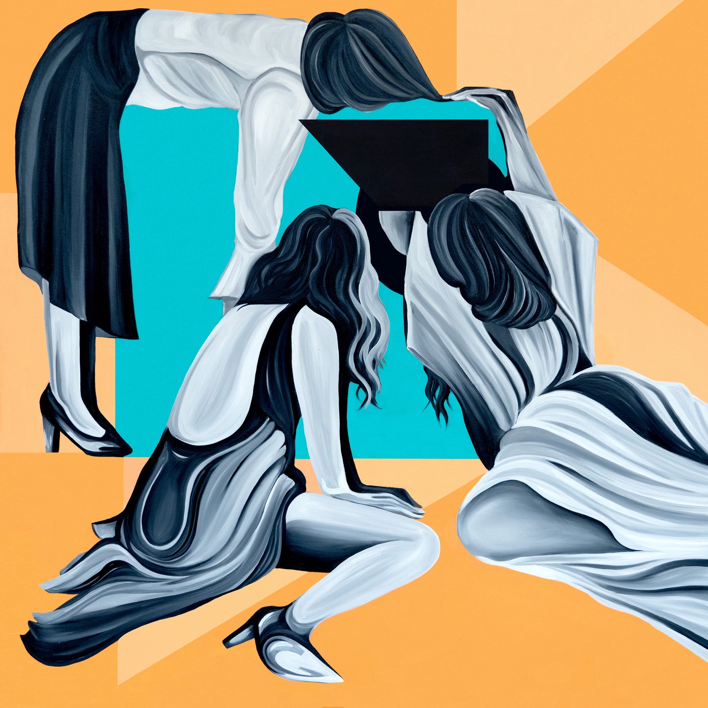 What are you looking for? <br><small> Oil and acrylics on canvas, 100 x 100 cm, €1100</small>