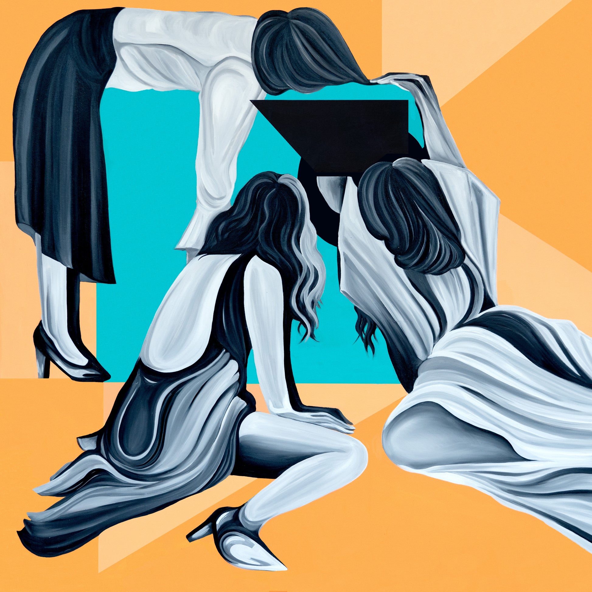 What are you looking for? <br><small> Oil and acrylics on canvas, 100 x 100 cm, €1100</small>