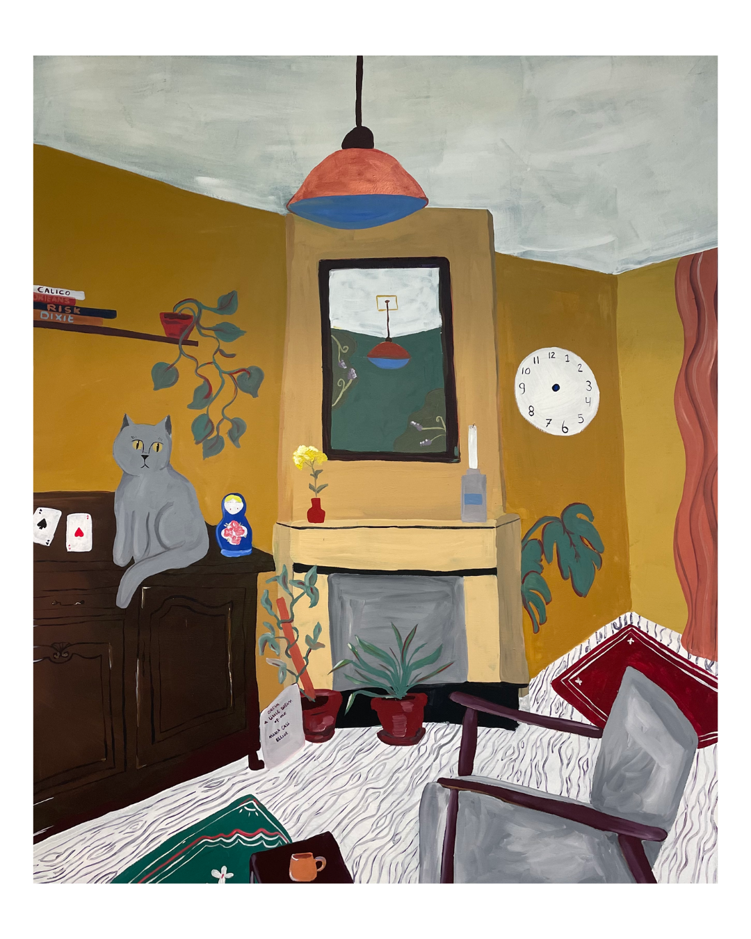 Thuis <br><small> Oil and acrylics on canvas, 125 x 150 cm, €1200</small>